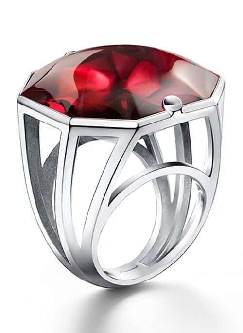 L'ILLUSTRE Large Crystal Ring for Women - Elegant Statement Jewelry for Parties, Weddings & Special Occasions