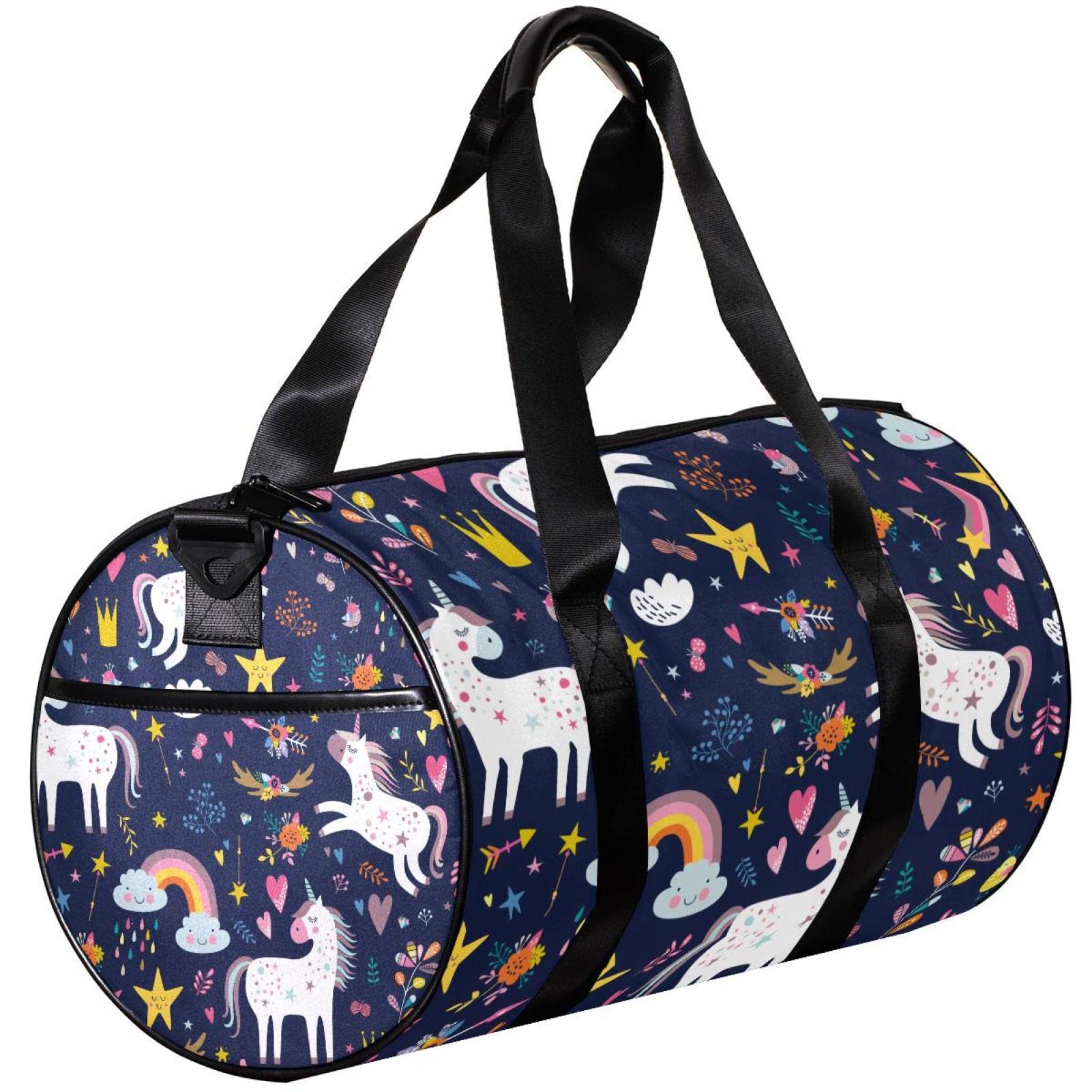 **Men's Gym Duffle Bag with Wet Pocket - Unicorn Print Sports Travel Bag for Workout, Gym, Travel & Sports Gear Storage**