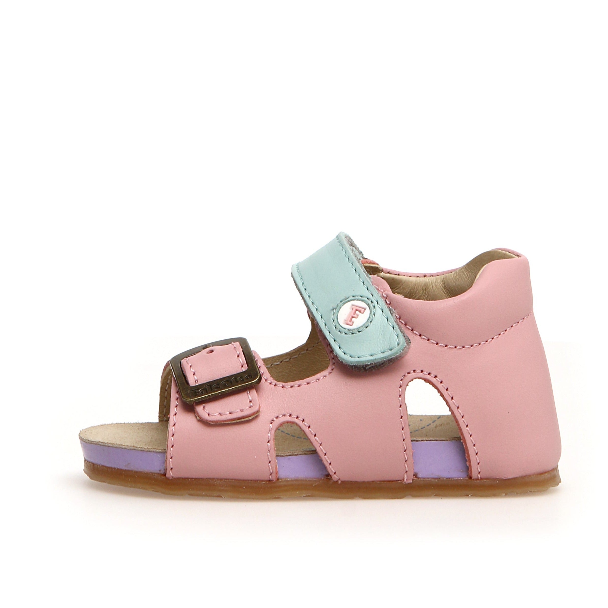 Falcotto Girls' Bea Sandals - Pink & Lavender Comfortable Summer Sandals for Toddlers, Beach & Outdoor Play
