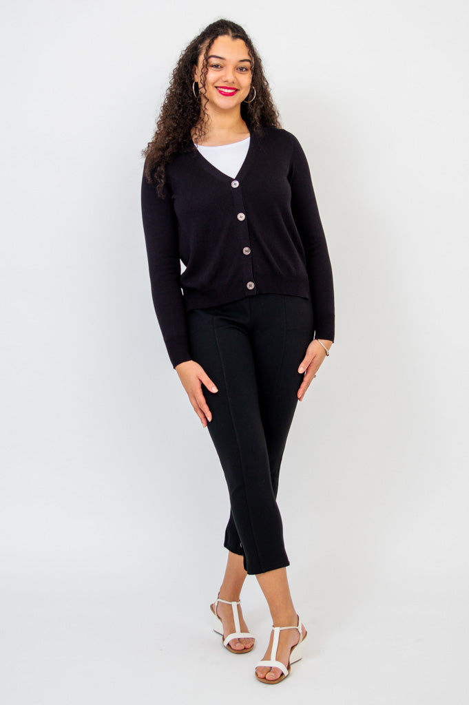 Jessica Women's Black Bamboo Cotton Sweater - Soft & Comfortable Pullover for Casual Wear, Office & Fall Outfits