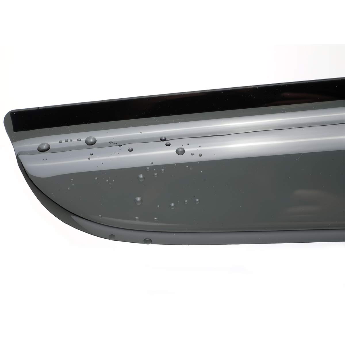 4pcs Durable Dark Smoke Window Rain Guards - Shatterproof Outside Mount Wind Deflectors for 2007-2016 GMC Acadia & 2007-2010 Saturn Outlook (Part# 94632) | Weather Protection & Enhanced Style for Your SUV