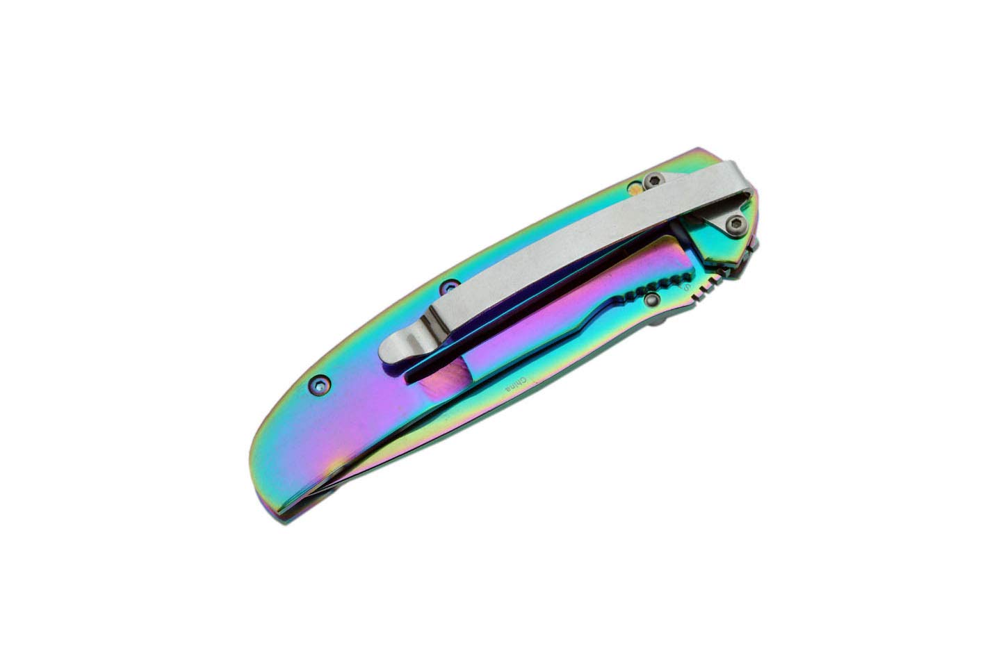 SZCO SUPPLIES 210930 Rite Edge Rainbow IV Folding Knife - Compact Tactical Pocket Knife for Outdoor Camping, Hiking & Everyday Carry (EDC)
