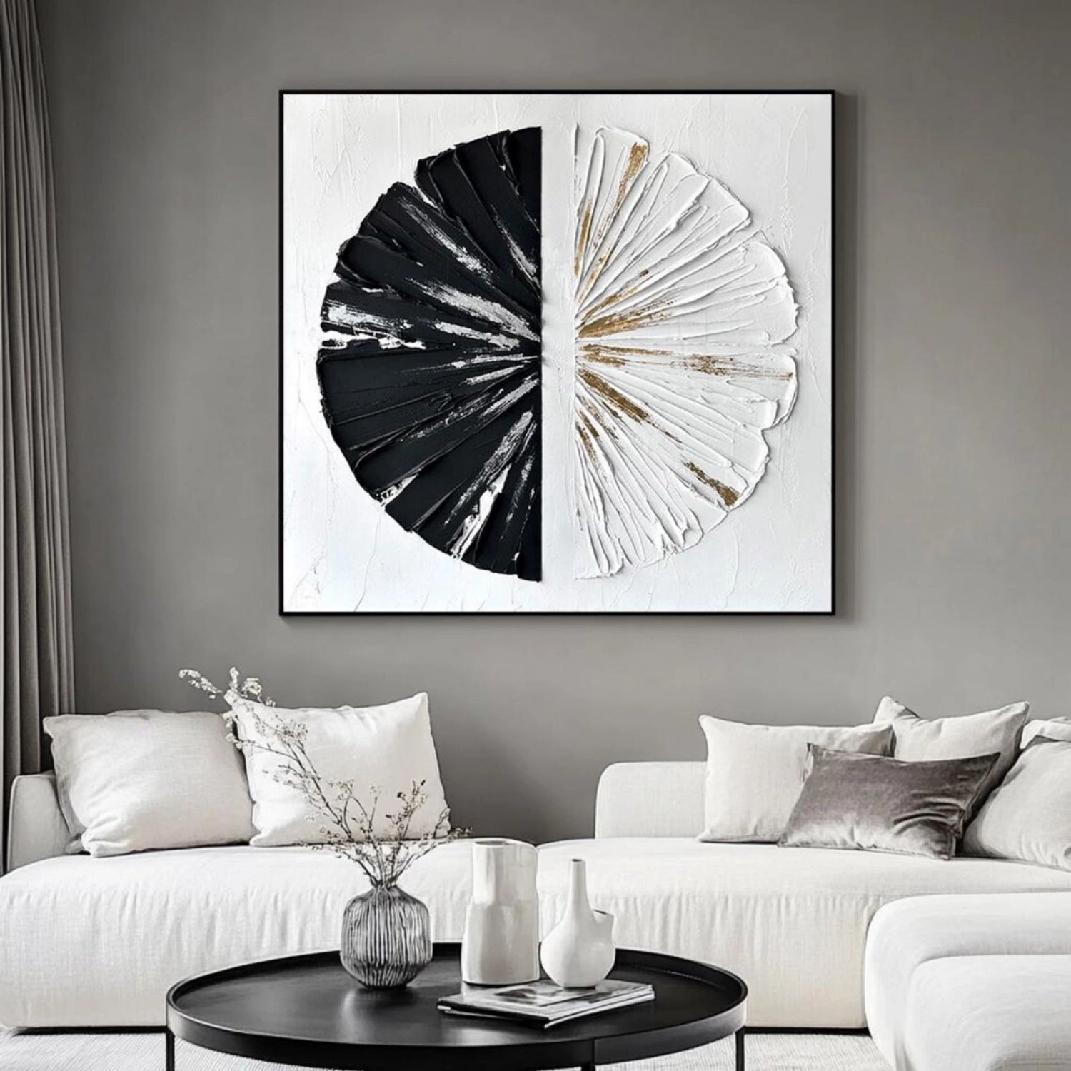 Abstract Painting #AB 440 - Modern Wall Art for Living Room, Bedroom & Office Decor | Large Canvas Artwork for Home & Commercial Spaces