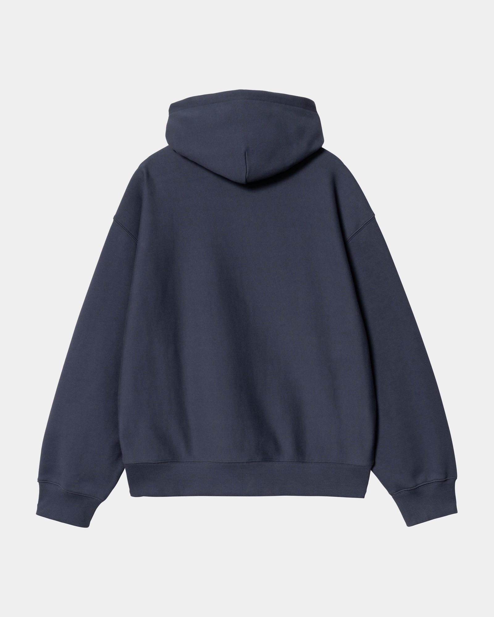 Blue Hooded Label Script Sweatshirt - Soft Cotton Pullover for Men & Women | Perfect for Casual Wear, Street Style & Loungewear