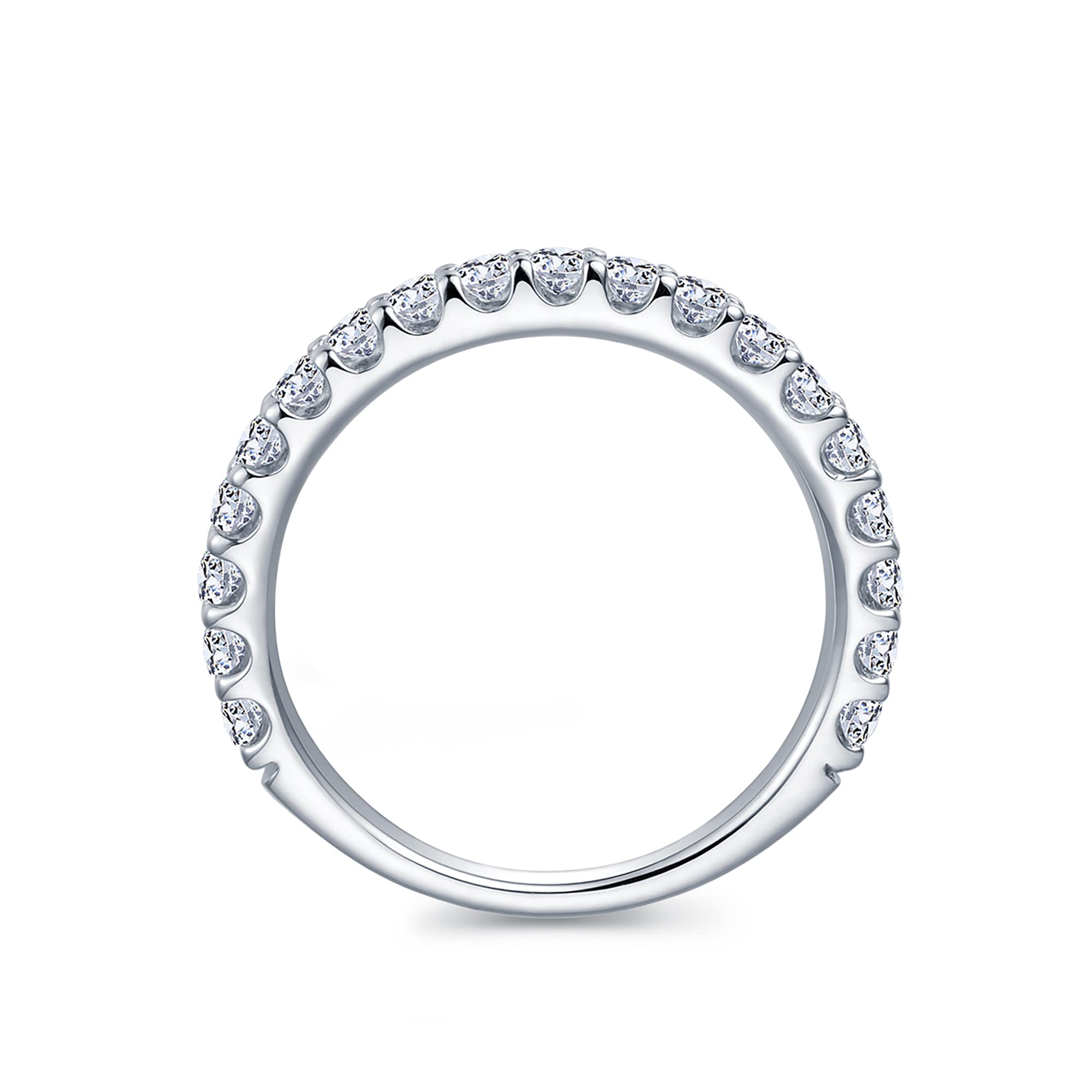 14K Solid Gold Moissanite Eternity Ring for Women - 2.5mm Wedding Band, Engagement Ring, Anniversary Gift | Perfect for Bridal Jewelry, Proposals & Special Occasions