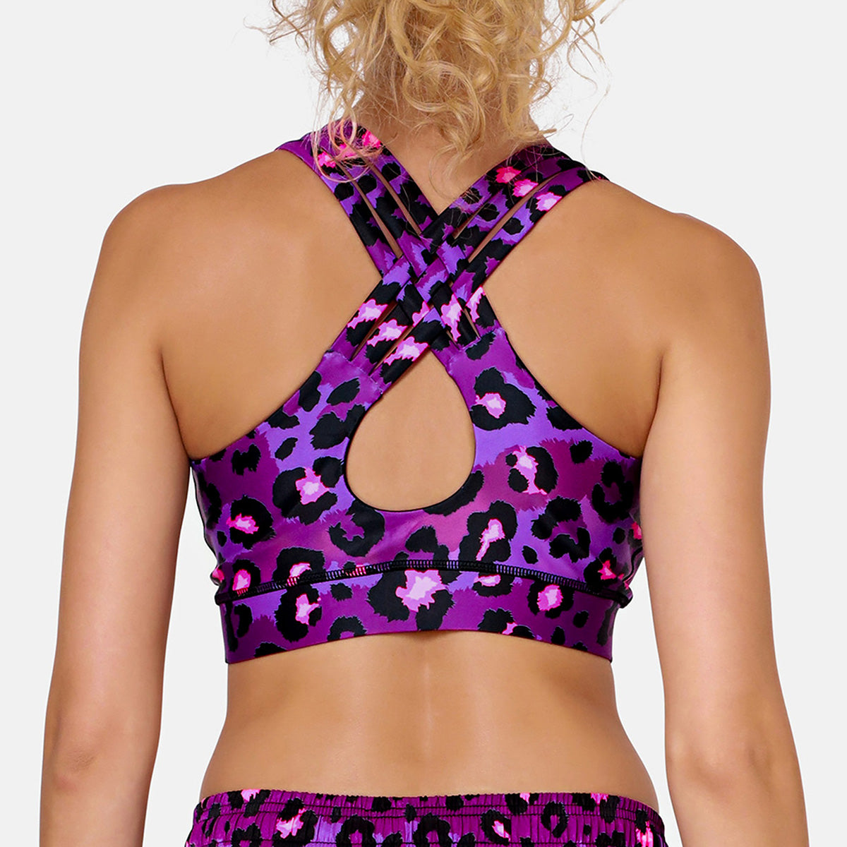 Berry Beast Cross Back Sports Bra - High Support Workout Bra for Women - Perfect for Yoga, Running & Gym Fitness
