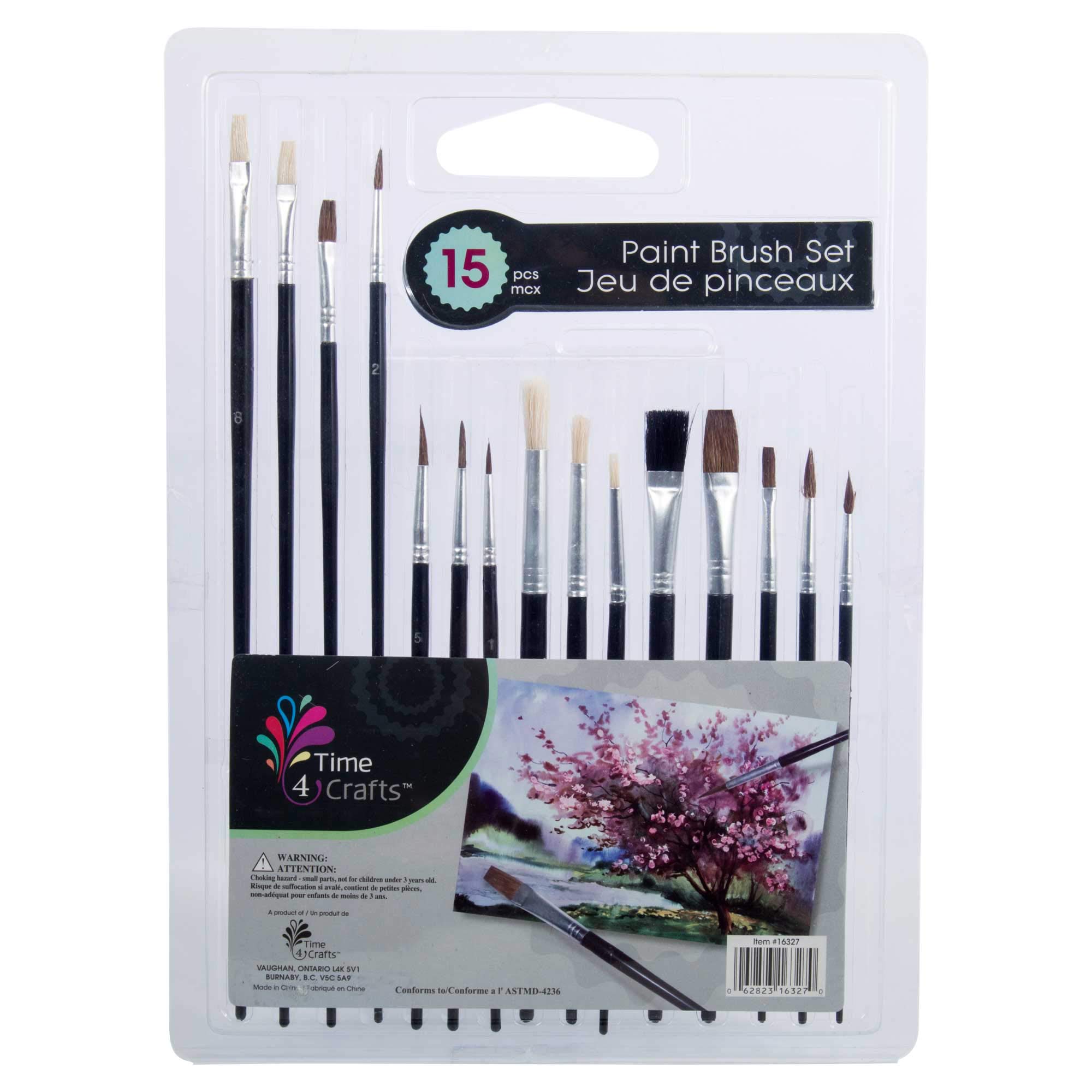 Premium 15-Piece Artist Paint Brush Set - Professional Quality for Acrylic, Oil & Watercolor Painting - Perfect for Beginners & Artists - Home Studio & Classroom Art Supplies