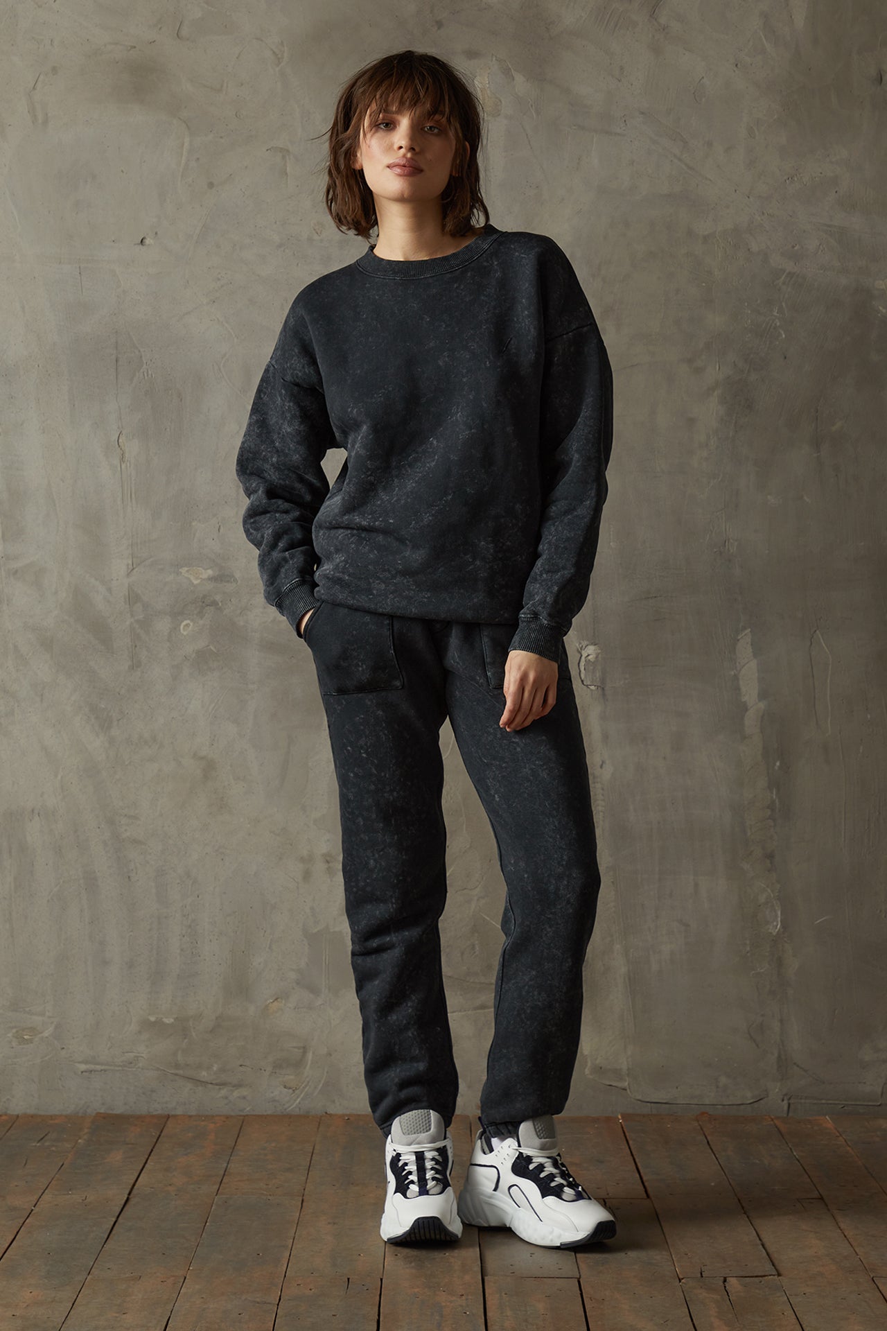 530 Washed Black Women's Sweatshirt - Soft & Comfortable Pullover for Casual Wear, Lounge & Everyday Outfits