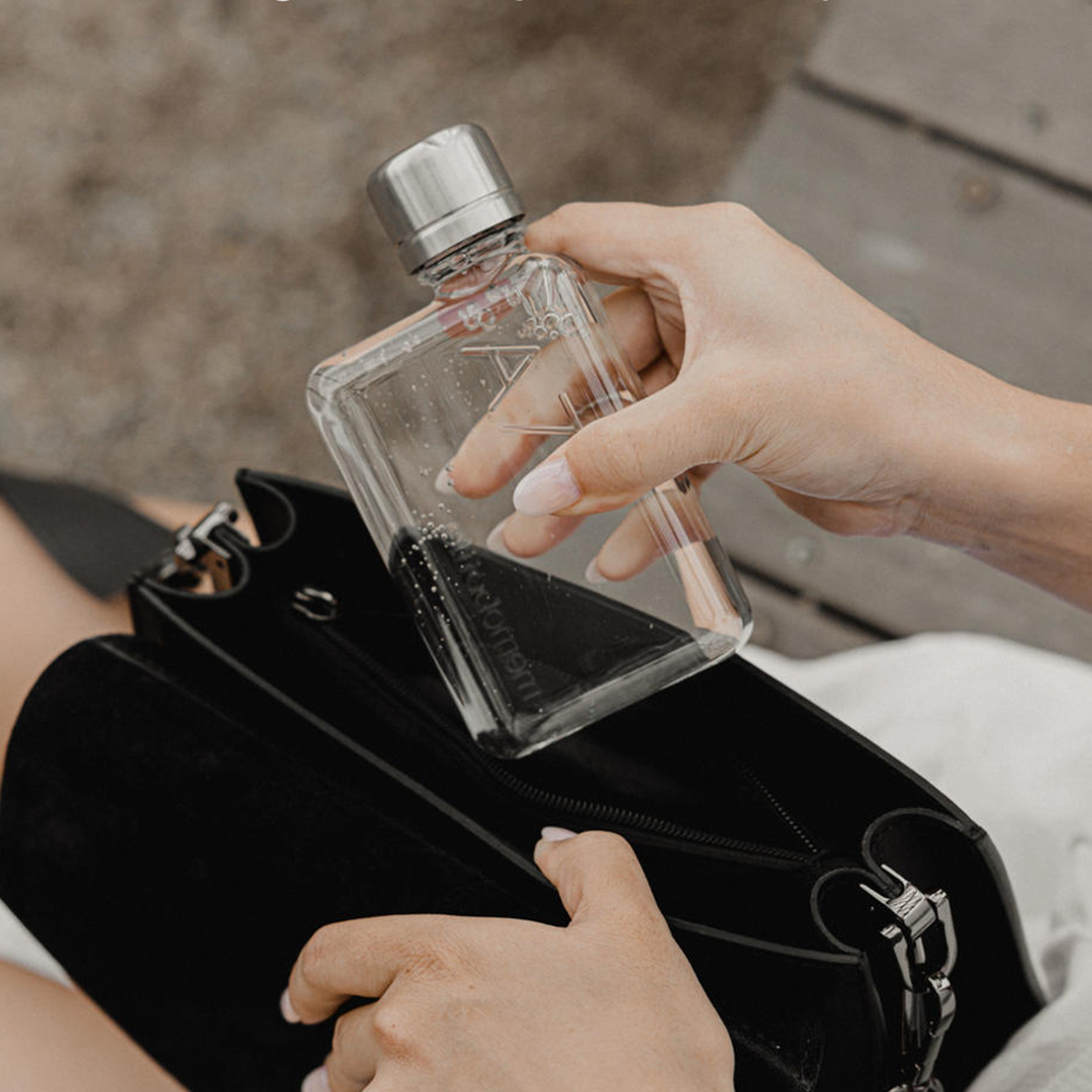 memobottle A7 Slim Reusable Water Bottle (180ml/6oz) - Leak Proof, BPA Free, Portable for Office, Gym, Travel & Outdoor Activities