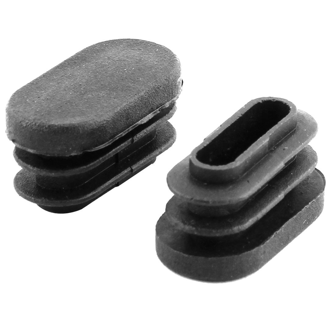 uxcell 70 PCS Black Plastic Table Chair Leg Caps - Oval Shaped Tube Pipe Inserts for Furniture Protection & Stability | Ideal for DIY Home, Office, Restaurant Furniture Repair & Maintenance