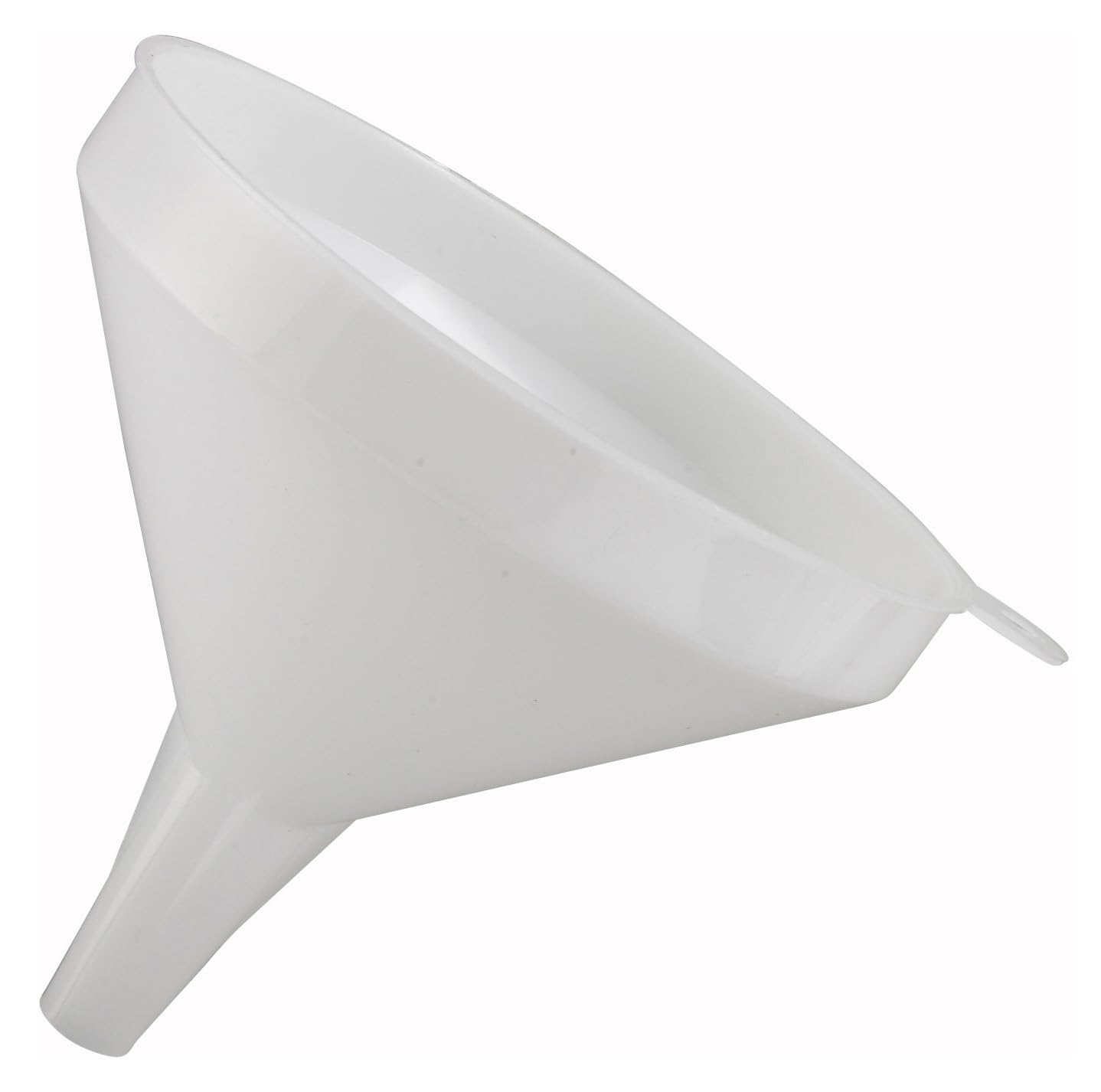 Winco 5.25-Inch White Plastic Funnel - Medium Size for Kitchen, Automotive & DIY Projects | Durable Liquid Transfer Tool for Cooking, Oil Changes & Home Brewing