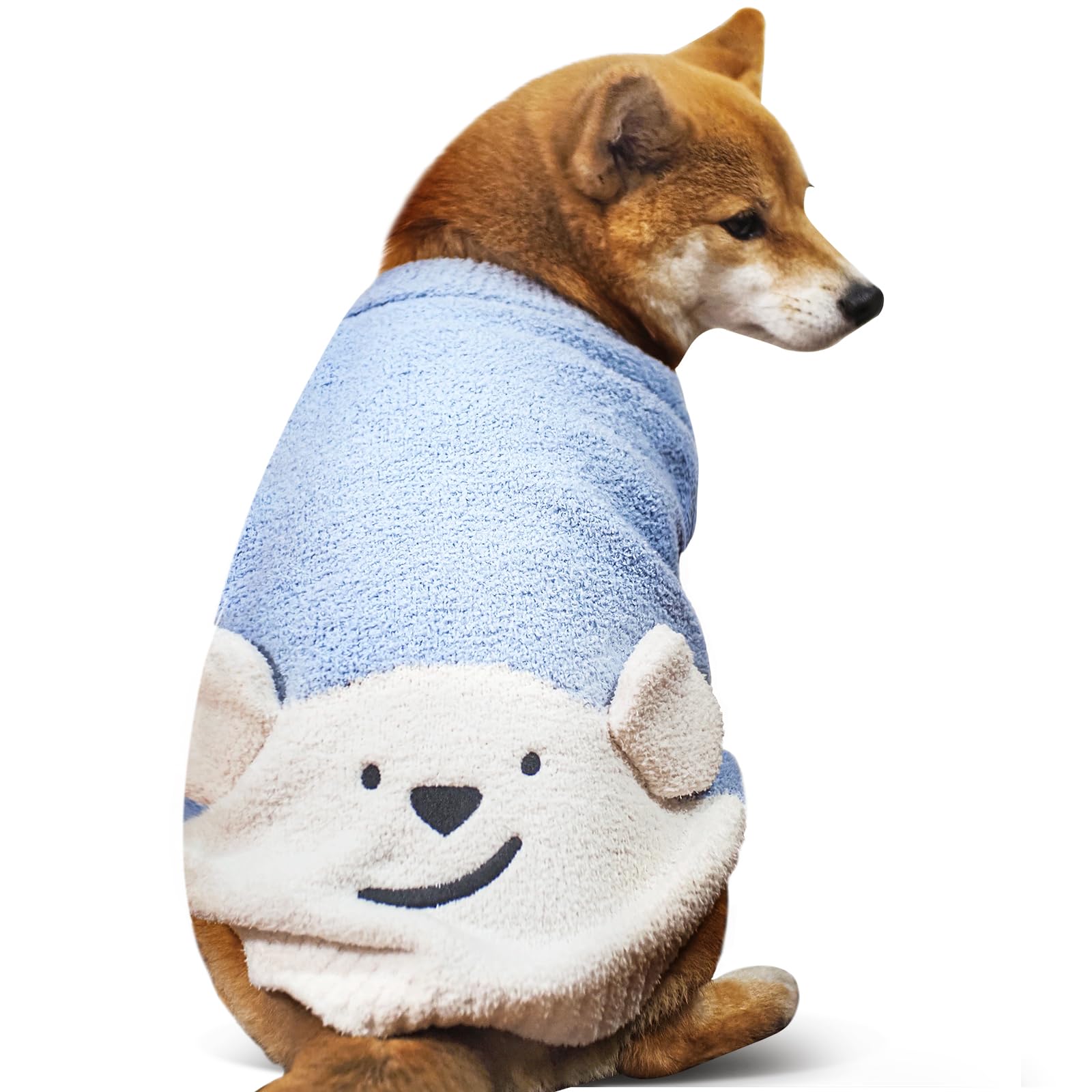Warm Fleece Dog Sweaters for Small & Medium Dogs - Stretchy Thick Pullover Sweater for Puppies (Sky Blue XXL) | Cozy Winter Outfit for Boy & Girl Dogs - Perfect for Cold Weather Walks & Indoor Comfort