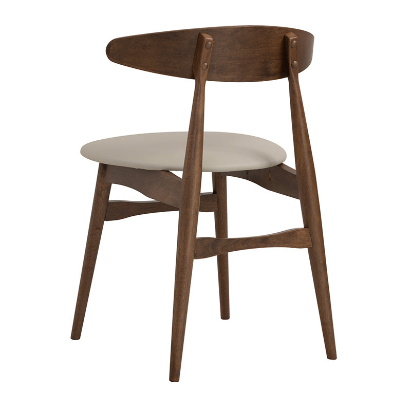 TELYN Modern Dining Chair Set - Cocoa & Cream Upholstered Kitchen Chairs for Home & Restaurant Use - Comfortable Seating for Dining Room, Breakfast Nook & Cafe