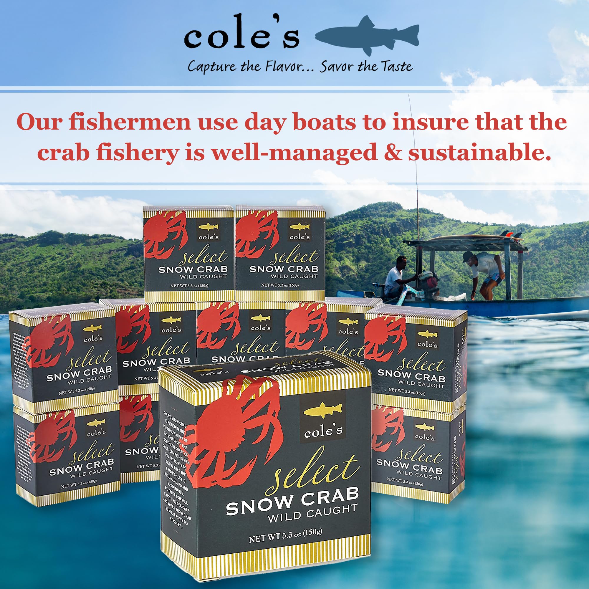 Premium Wild-Caught Patagonian Snow Crab Meat from Chile - High Protein & Omega-3 Rich, No Preservatives - 5.3 oz Can (Pack of 1) - Perfect for Salads, Pasta Dishes & Gourmet Seafood Recipes