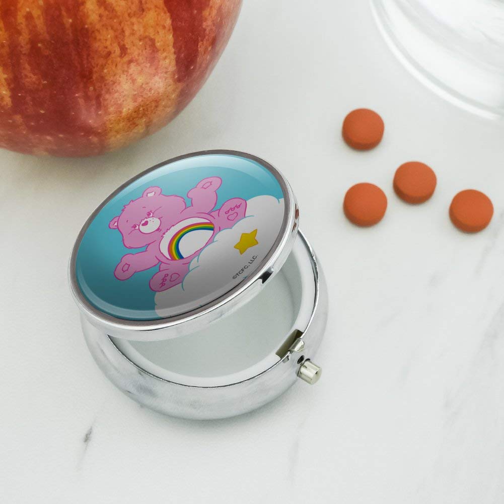Care Bears Cheer Bear Pill Case & Trinket Box - Cute Travel Organizer for Vitamins, Jewelry & Small Essentials - Perfect Gift for Fans & Collectors