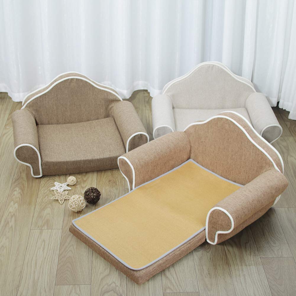 **Premium Orthopedic Memory Foam Pet Bed - Washable Removable Cover, Foldable Sofa Design for Dogs & Cats - Breathable Comfort for Small, Medium & Large Breeds - Perfect for Living Room, Bedroom & Travel (Coffee)**