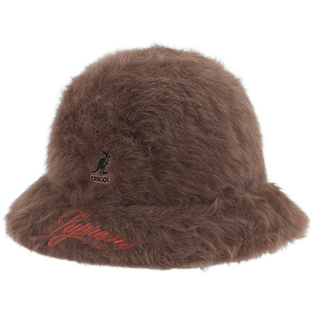 Supreme Kangol Furgora Casual Brown Bucket Hat for Men & Women - Stylish Outdoor Sun Protection for Beach, Travel & Streetwear Fashion
