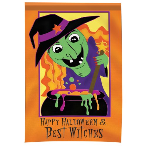 Best Witches Garden Applique Flag - 13