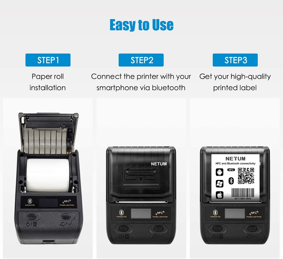 NT G8 80mm Thermal Printer for Receipts & Labels - Fast, Quiet POS Printing for Retail Stores & Restaurants