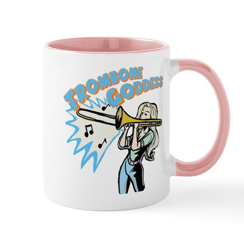 White/Pink Inside - Trombone Goddess Mug