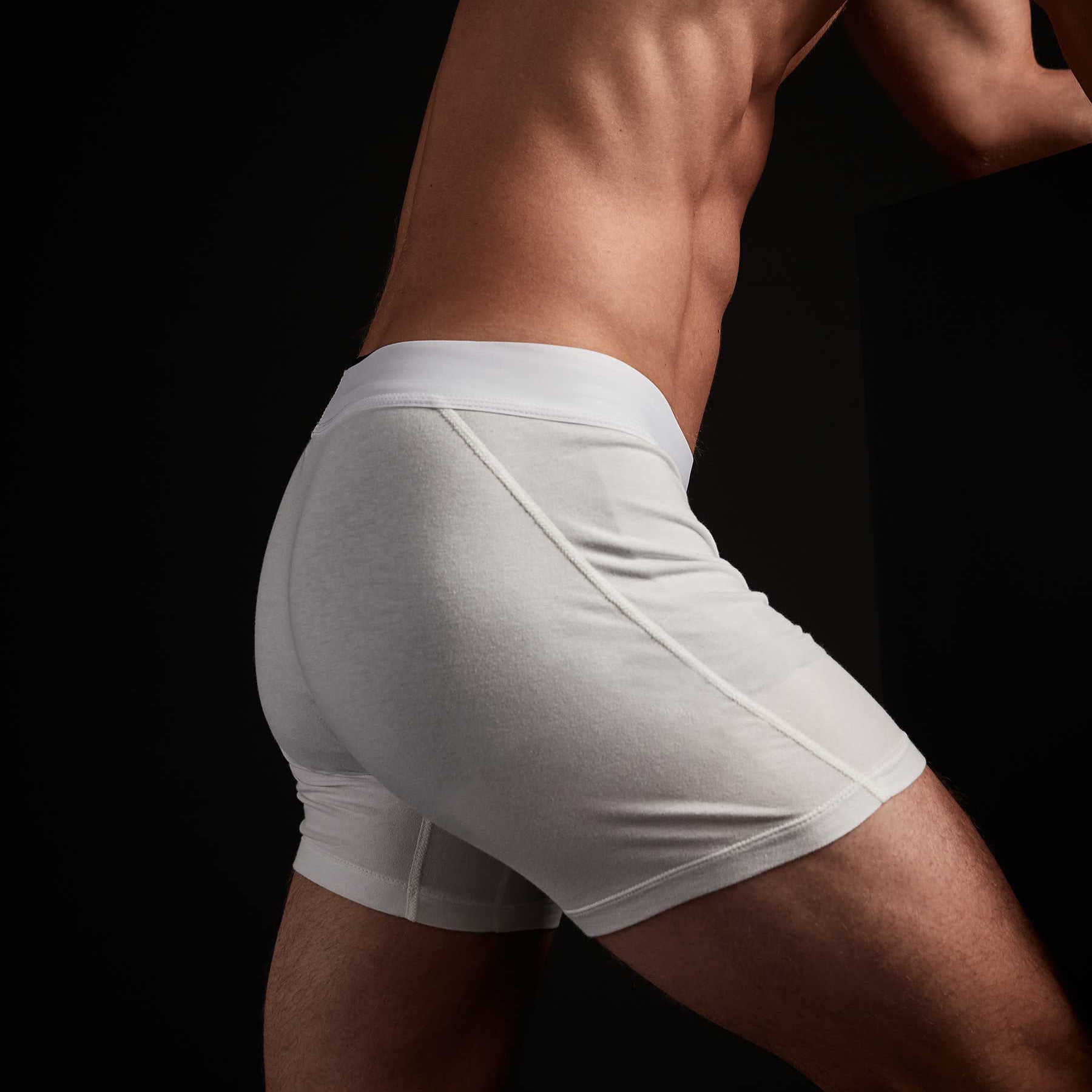 Premium Elevated Lotus Sport Boxer Shorts for Men - Breathable & Comfortable White Underwear - Perfect for Gym, Running & Everyday Wear