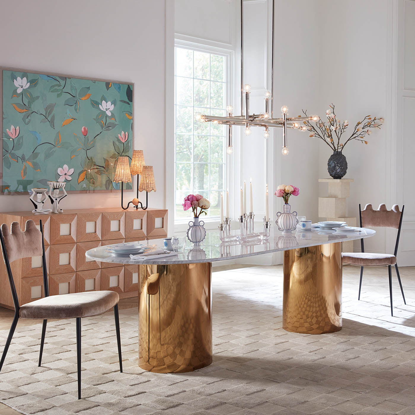 Modern Alphaville Capsule Dining Table - Space-Saving Round Kitchen Table for Small Spaces - Perfect for Apartments, Breakfast Nooks & Cozy Dining Areas