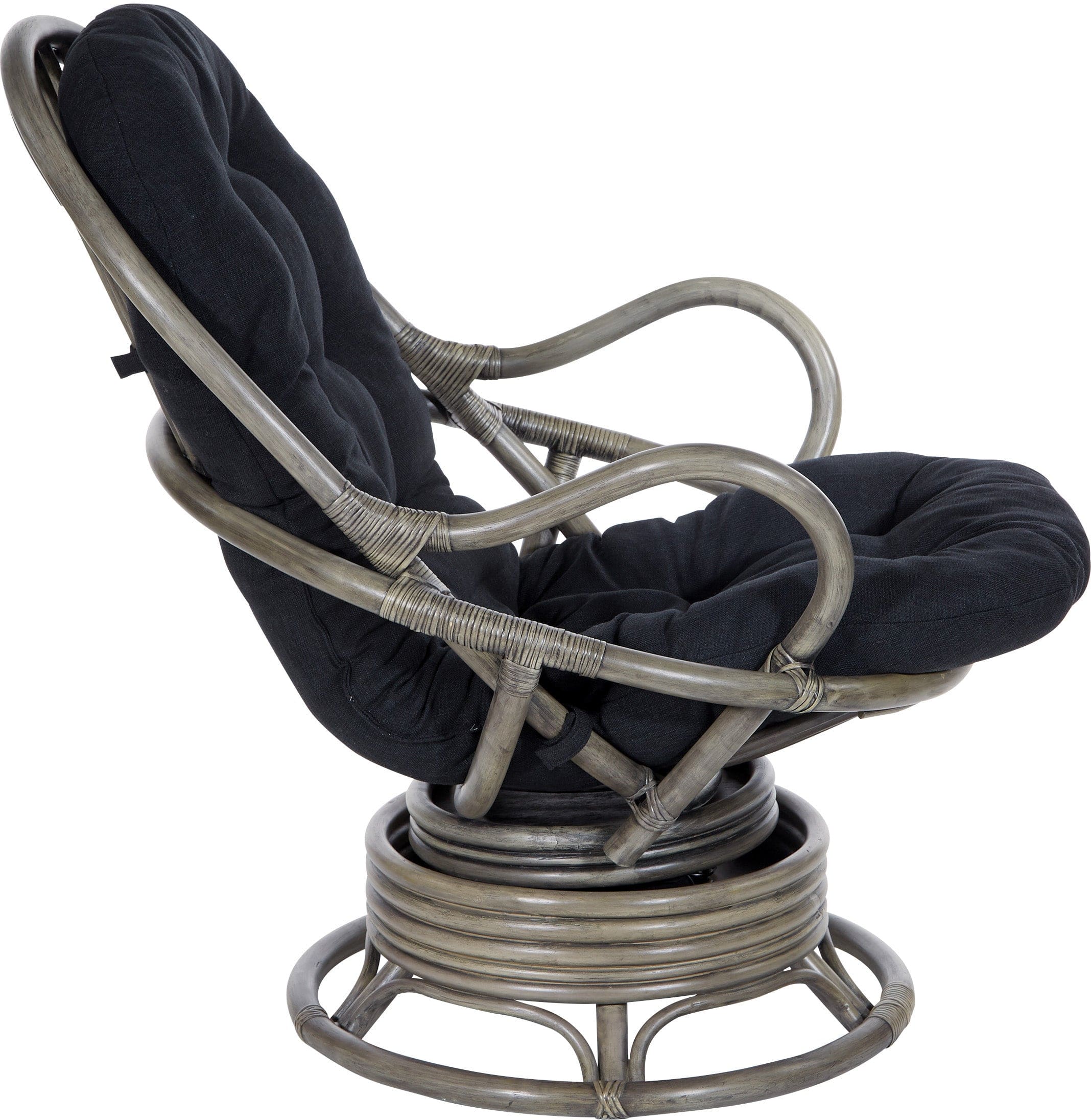 Office Star Tahiti Rattan Swivel Rocker Chair [TAH320] - Comfortable Wicker Patio Furniture for Outdoor Lounge, Porch & Garden Relaxation
