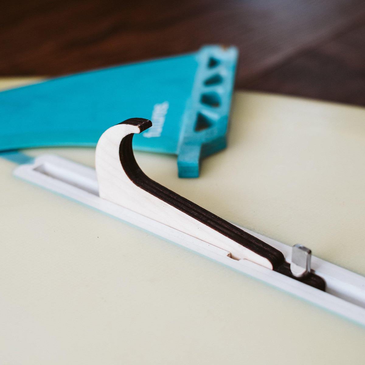 Shepps/Gnarwall Surfboard Wall Mount Hooks - Single Fin Surfboard Rack for Secure Storage - Perfect for Garage, Bedroom, or Beach House Organization