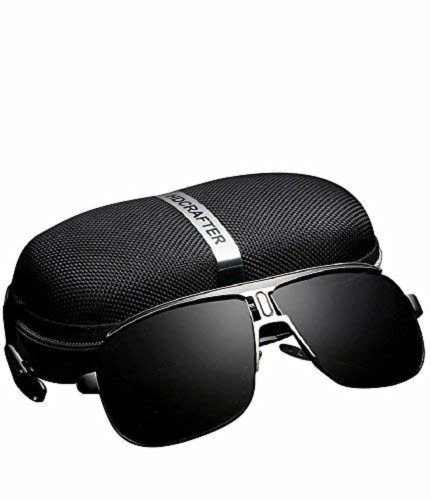 Men's Polarized Aviator Sunglasses for Sports & Driving - Lightweight Metal Frame, UV Protection, Anti-Glare (Silver) - Perfect for Running, Cycling, Golf & Outdoor Activities