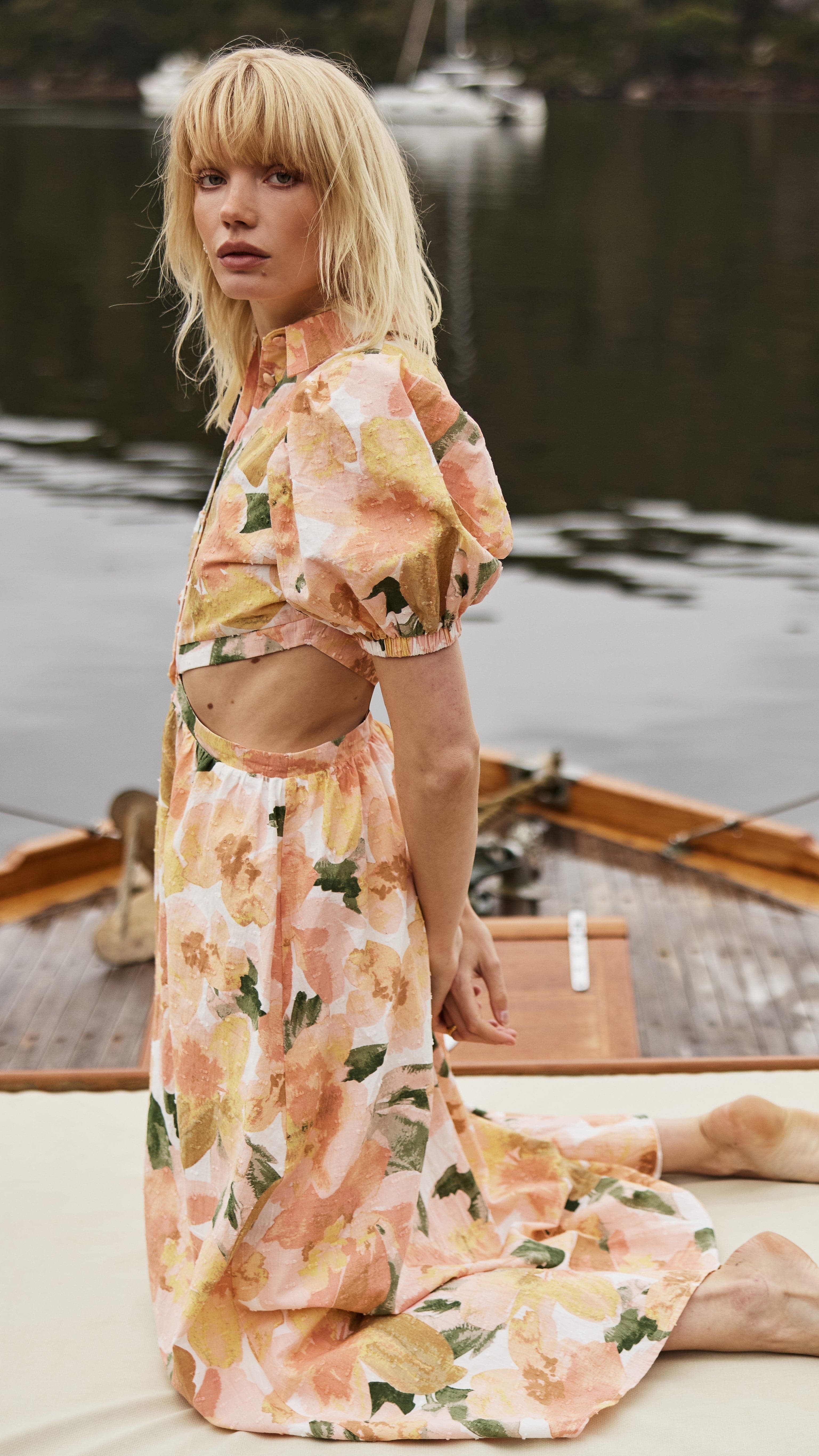 Kylo Midi Dress - Mallorca Floral Print Summer Dress for Women | Beach Vacation, Date Night & Casual Outfit