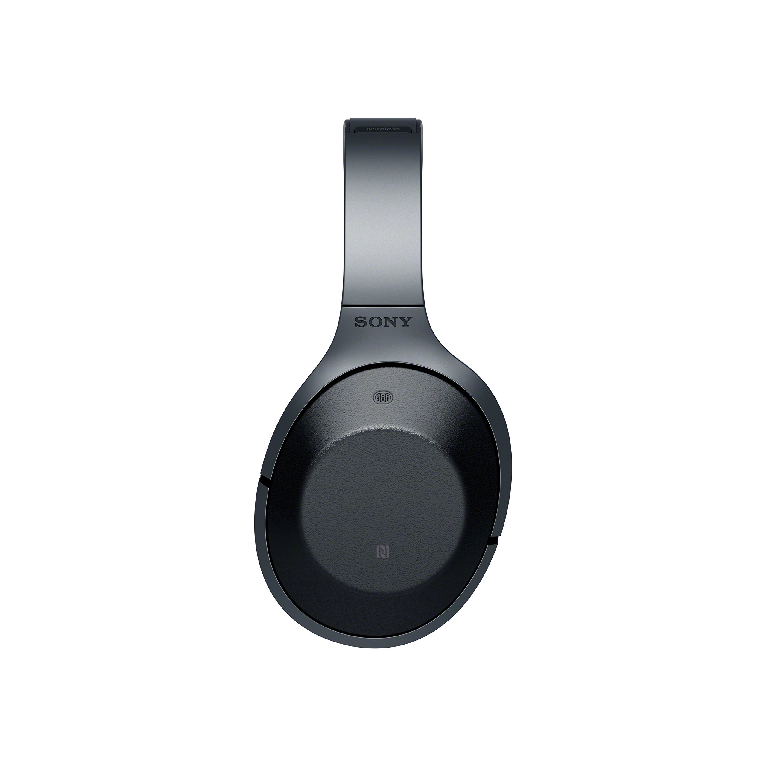Sony MDR-1000X/B Black Hi-Res Bluetooth Wireless Noise Cancelling Headphones (Renewed) - Premium Sound for Travel, Work & Home Entertainment