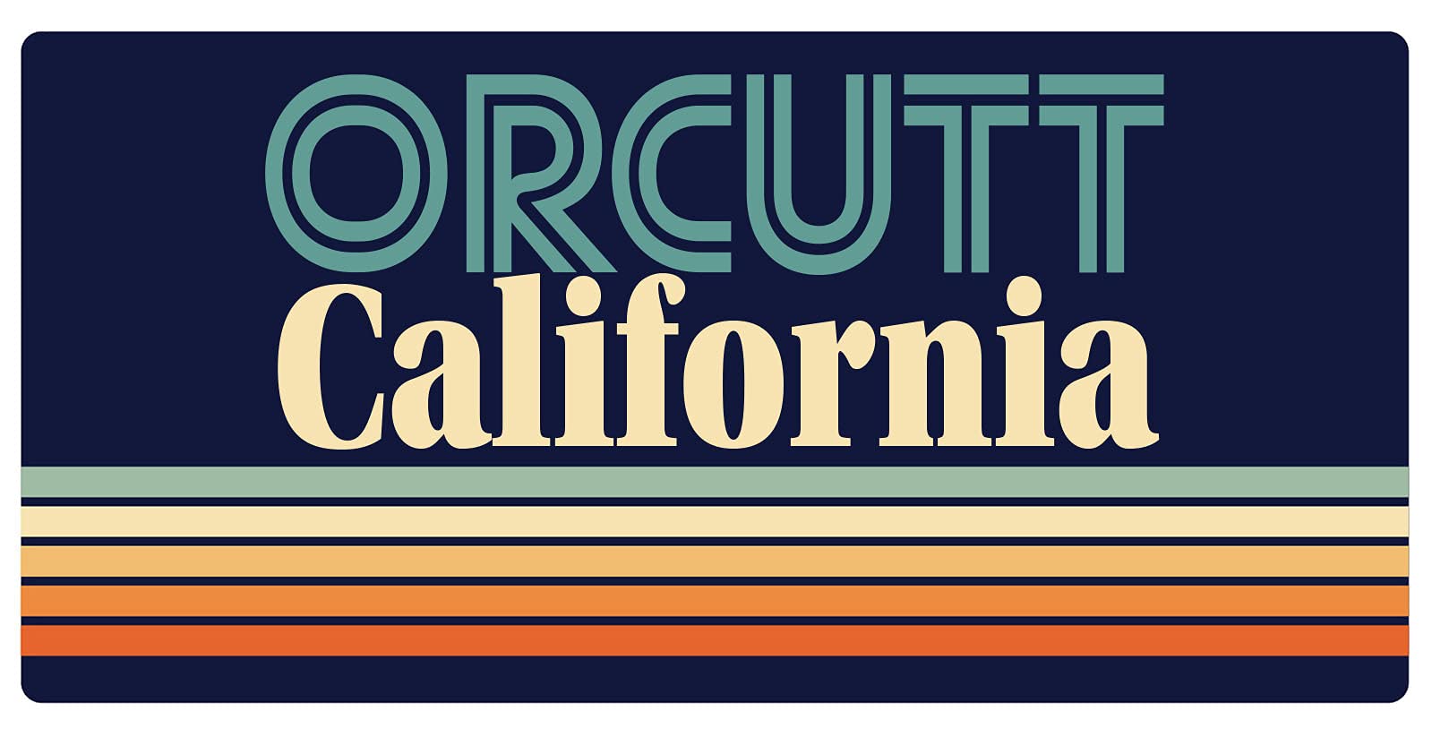 Orcutt California 5 x 2.5 Inch Retro Fridge Magnet - Vintage Souvenir Gift for Refrigerator, Office, Home & Travel Memories