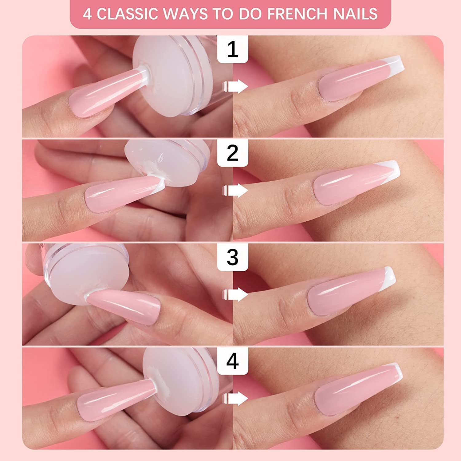 HEYOL Silicone Jelly Nail Stamper Kit - DIY French Manicure Tool with Scraper & Protective Cap for Nail Art Stamping - Perfect for Salon & Home Nail Decor (1 Pack)