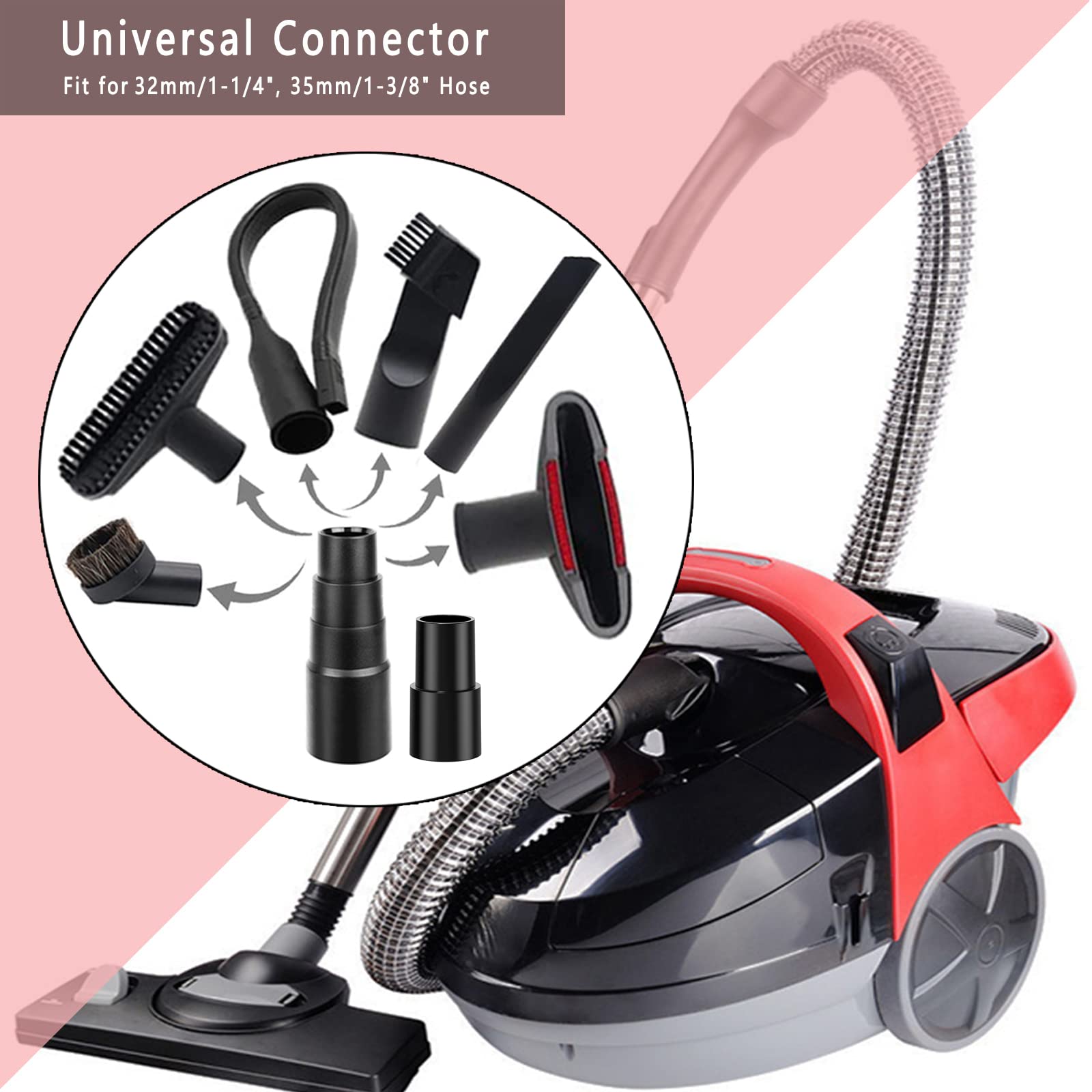 Wet Dry Vacuum Attachment Kit - 1-1/4