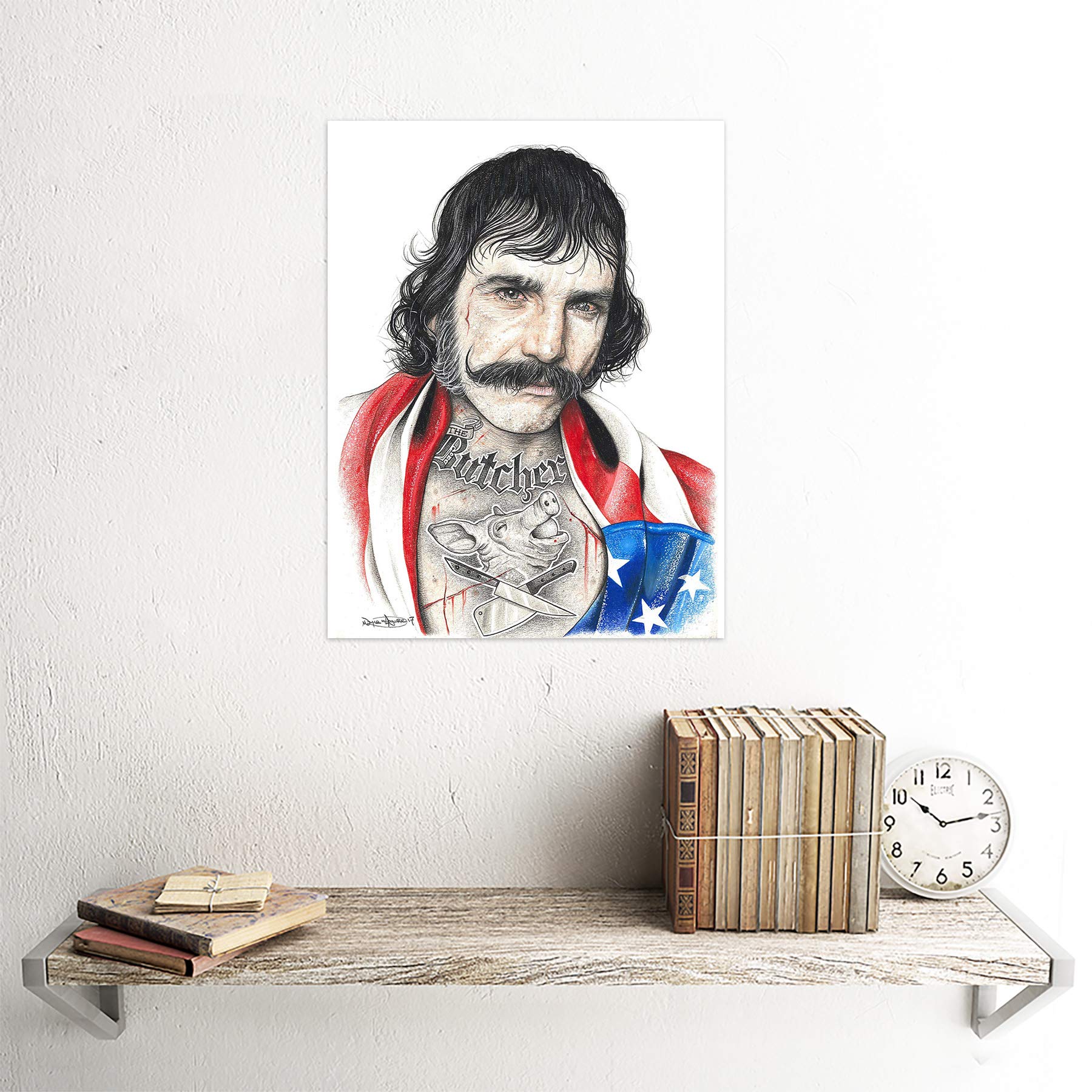 Wee Blue Coo Wayne Maguire Tattooed Bill The Butcher Art Print - Premium Unframed Wall Poster for Home & Office Decor - Perfect for Living Rooms, Bedrooms & Man Caves