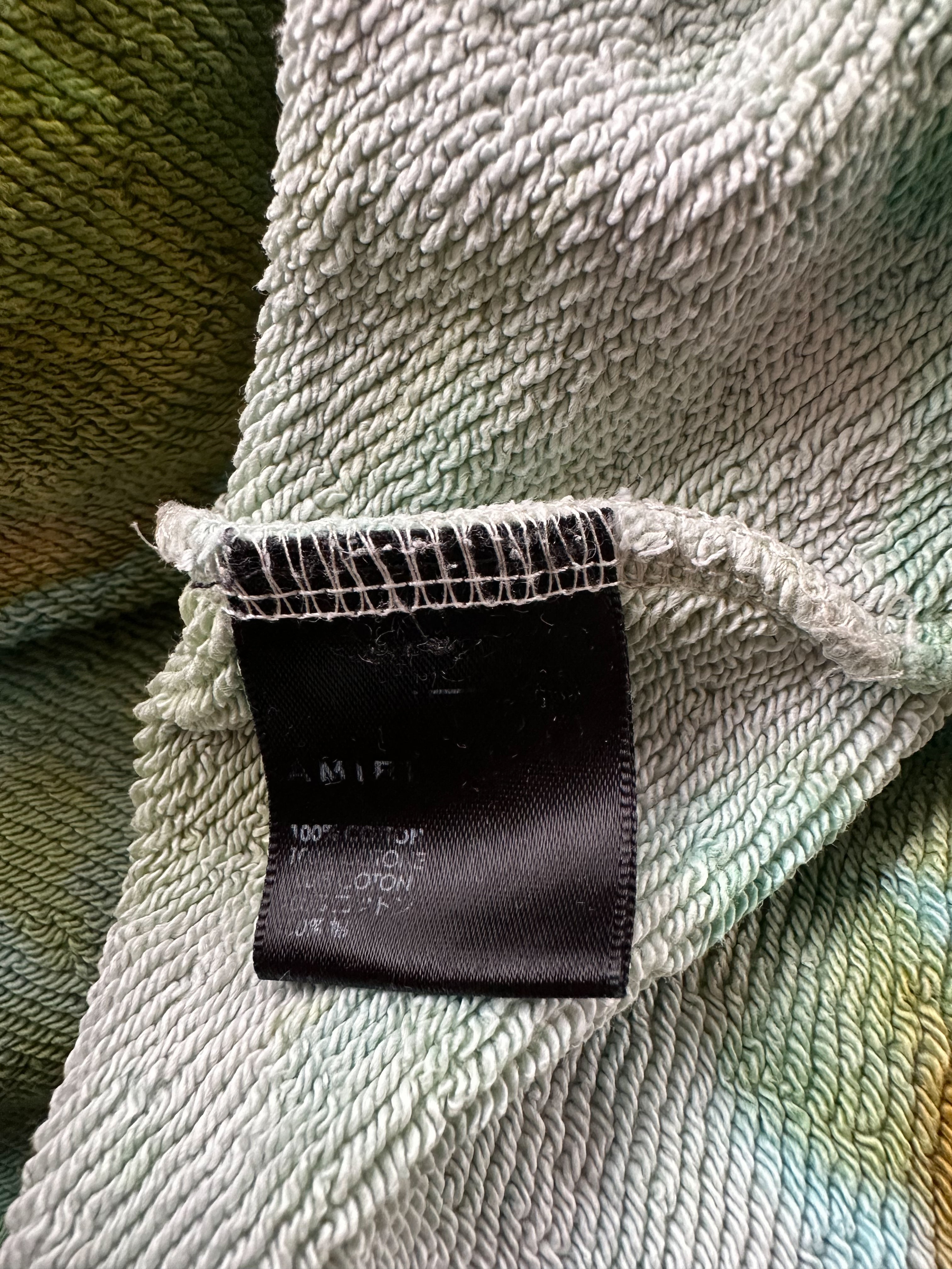 Amiri Green Tie Dye Bones Logo Hoodie for Men - Streetwear Fashion Pullover Sweatshirt | Perfect for Casual Wear, Concerts & Urban Outfits