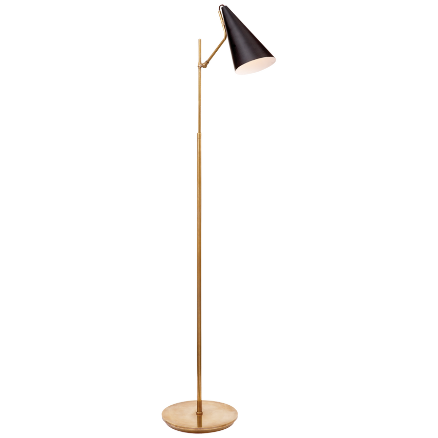 Modern Clemente Floor Lamp - Adjustable Height, Multiple Finishes (Black, White, Bronze) for Living Room, Bedroom & Office Lighting