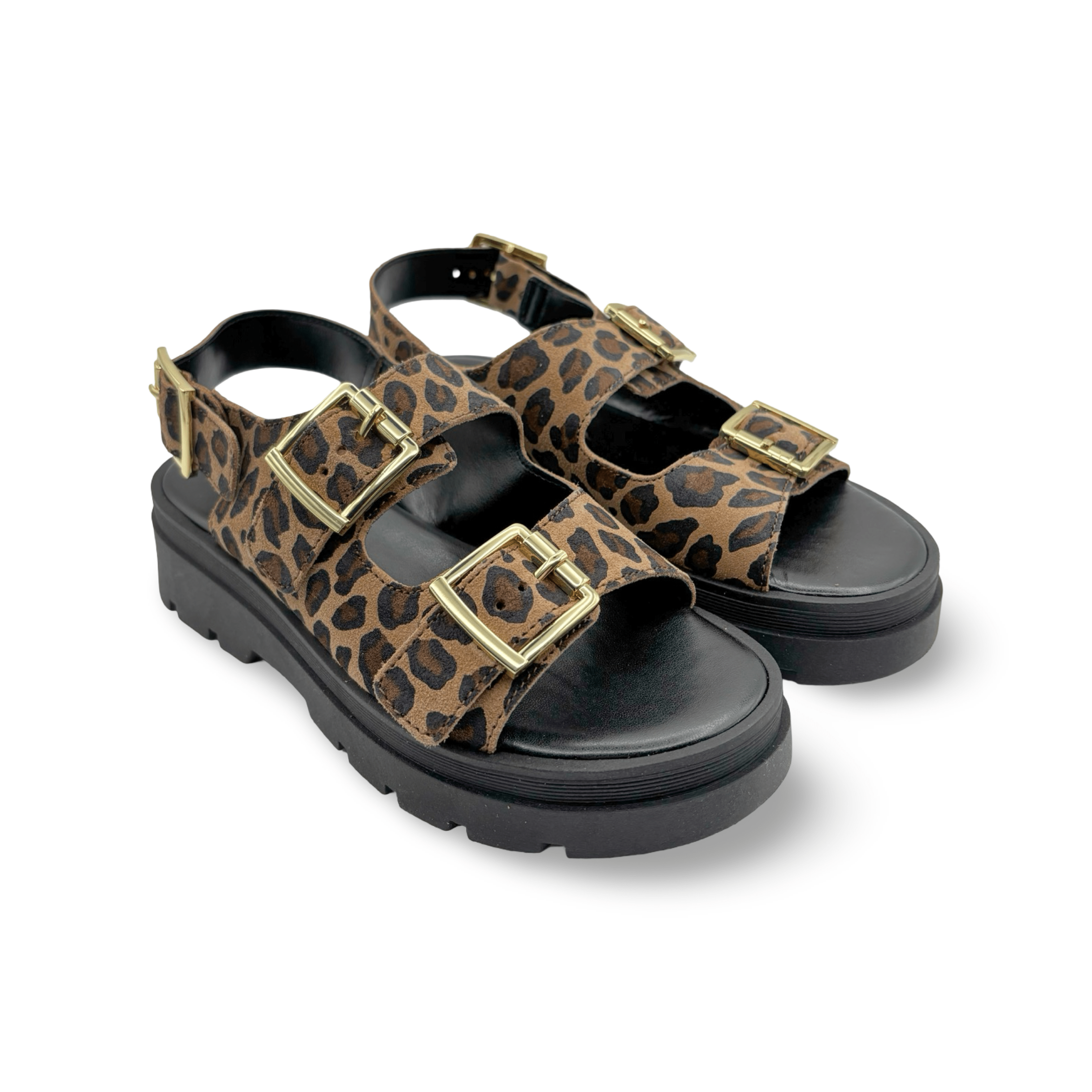 Cipher Women's Animal Print Adjustable Platform Sandals - Comfortable Strappy Heeled Summer Shoes for Casual Outings & Beach Vacations
