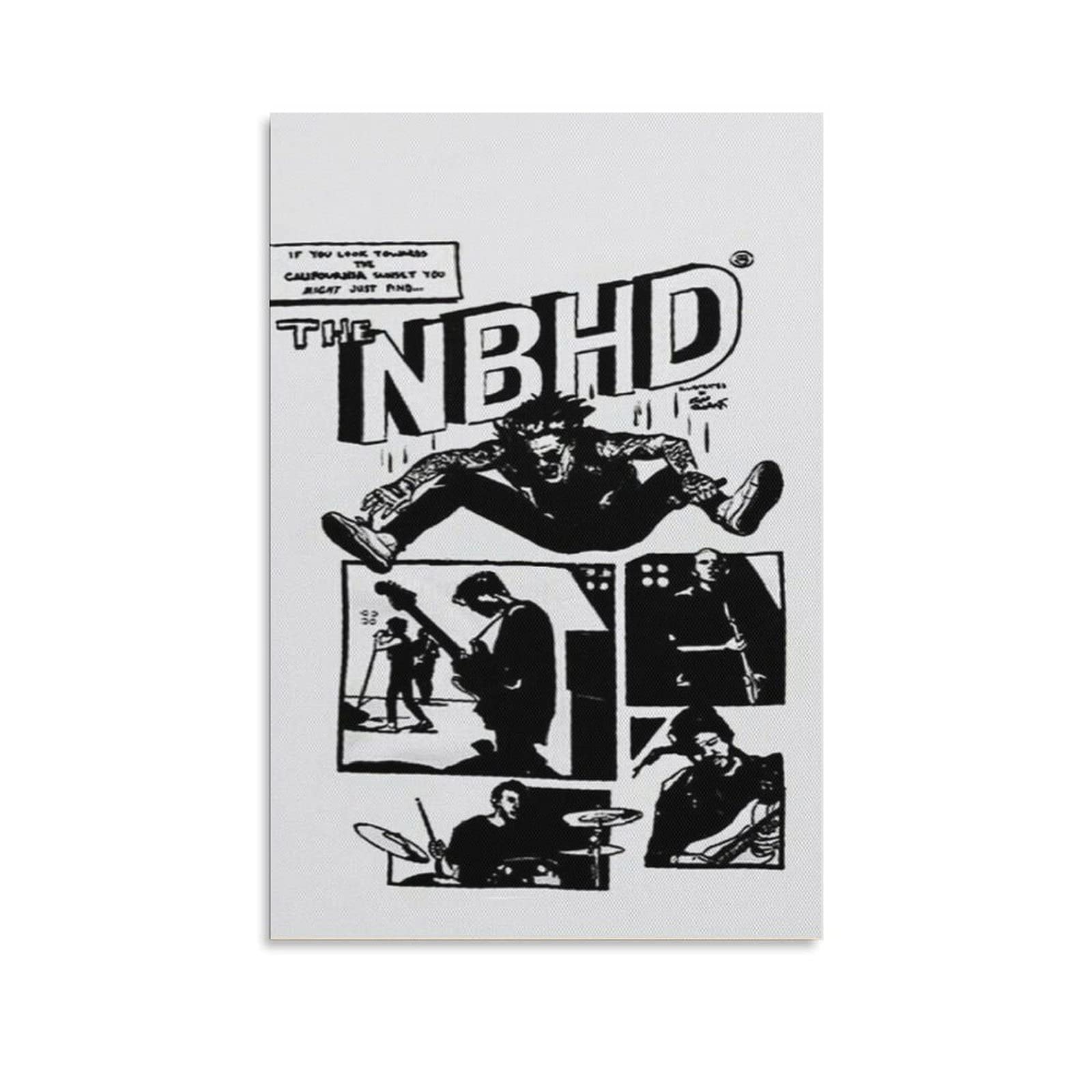 NBHD Comic Poster - 16x24 Inches (40x60cm) Canvas Wall Art Print for Living Room, Bedroom & Office Decor - Perfect Gift for Sports & Landscape Lovers - Ideal for Home, Dorm & Workspace Decoration