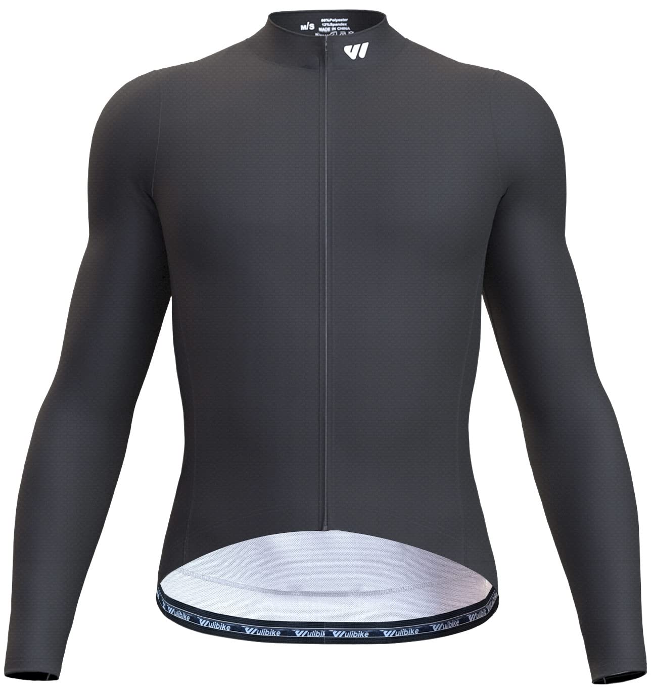 **Men's Long Sleeve Cycling Jersey - Full Zip Breathable Bike Shirt with Pockets - Road Bicycle Clothing for Training & Outdoor Riding**