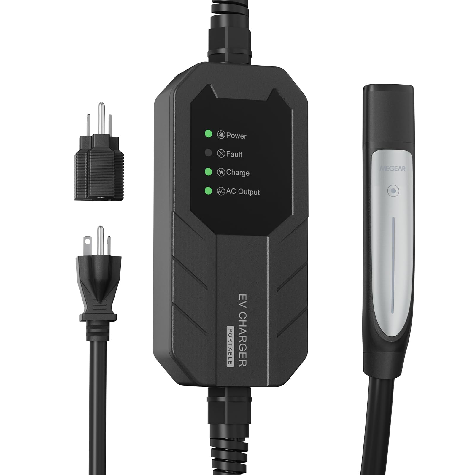 16 Amp Level 1-2 Tesla Charger with NEMA 6-20 Plug & 5-15 Adapter | Portable EV Charger for Tesla Model X/Y/3/S & Cybertruck | Home & Travel Electric Vehicle Charging Solution