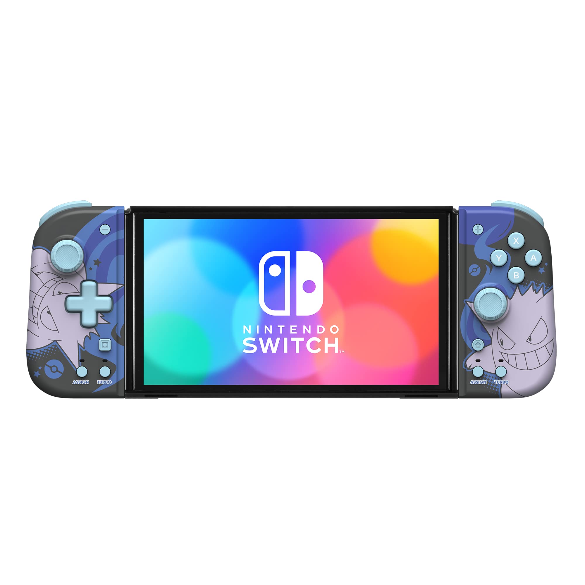 HORI Nintendo Switch Split Pad Compact (Gengar) - Ergonomic Handheld Controller for Nintendo Switch - Officially Licensed by Nintendo & Pokémon - Perfect for Gaming on the Go, Travel, and Long Play Sessions