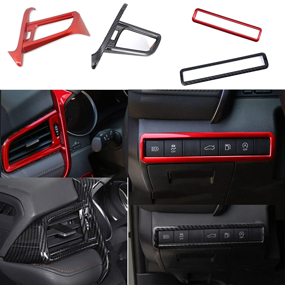Toyota Camry 2018-2020 ABS Interior Trim Kit - 10Pcs Red for Dash & Console Upgrade