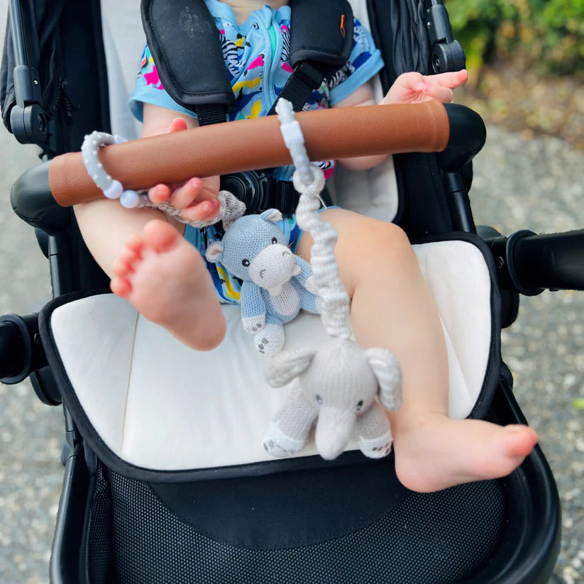Baby Stroller Toys - Cute Elephant & Hippo Plush Hanging Toys for Newborns & Infants | Perfect for Car Seat, Crib, and Stroller Entertainment