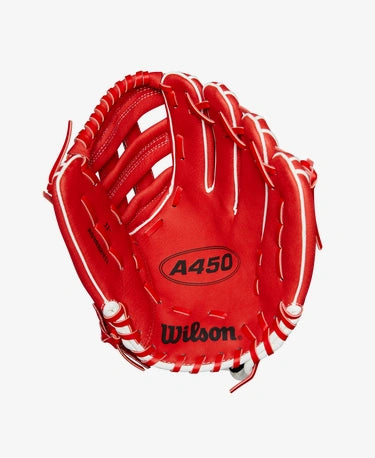 Wilson A450 11-Inch Youth Baseball Glove - Perfect for Little League Practice & Games | Left/Right Hand Options | Premium Leather for Young Players