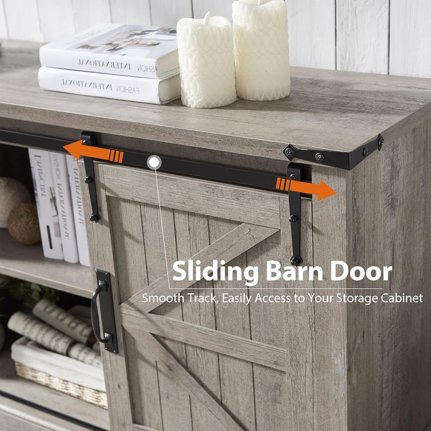 Rustic Farmhouse TV Stand for 70-75 Inch TVs - 66