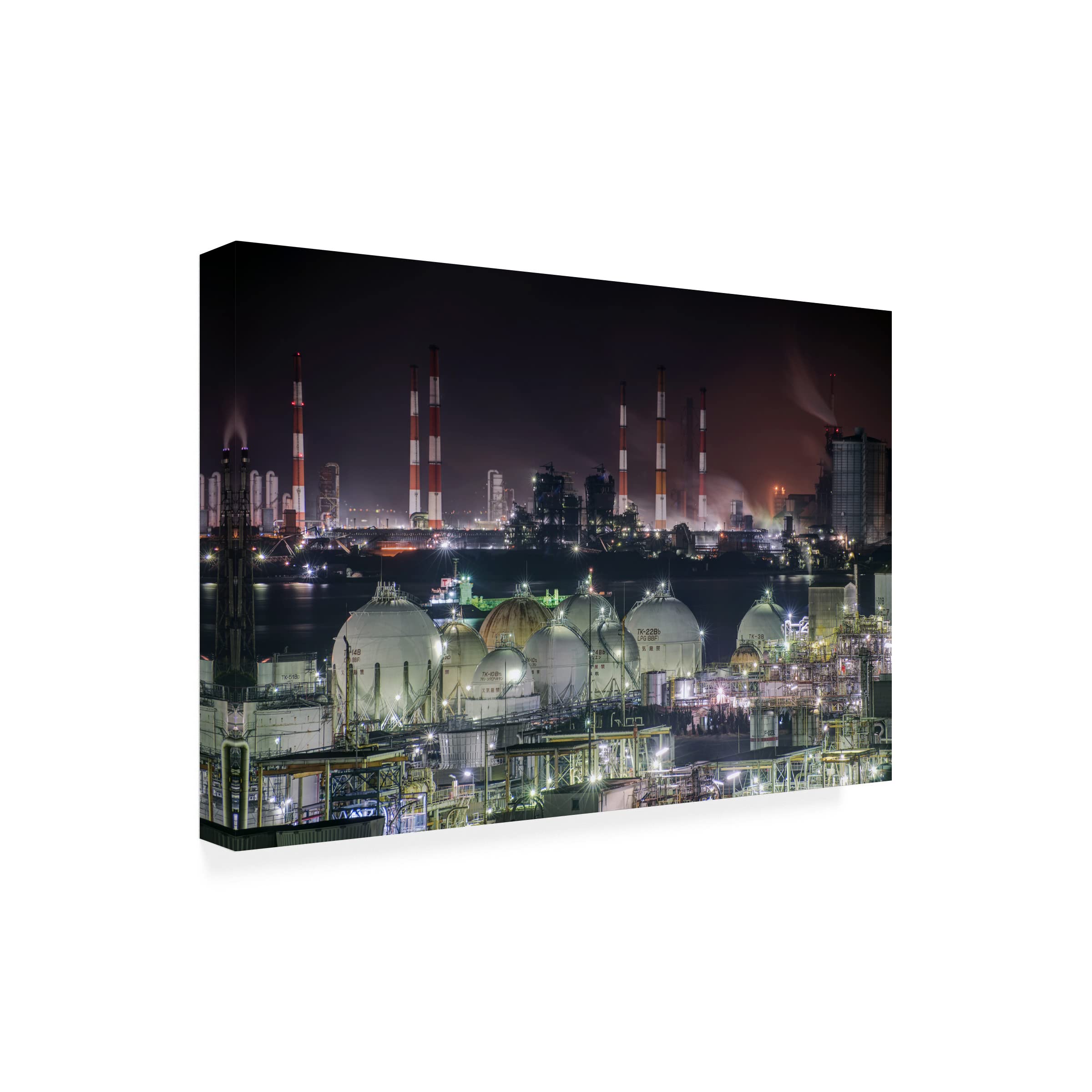 Trademark Fine Art 'Technoscape' Canvas Wall Art by Tomoshi Hara - Modern Abstract Painting for Living Room, Bedroom & Office Decor