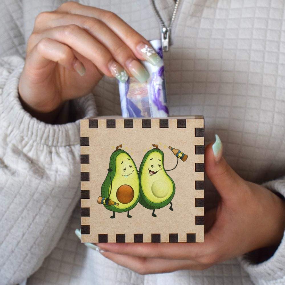 Piggy Bank for Kids - Smashed Avocados Design Money Box (MB00075141) - Fun Savings Jar for Allowance & Birthday Gifts | Perfect for Home, Classroom & Financial Education