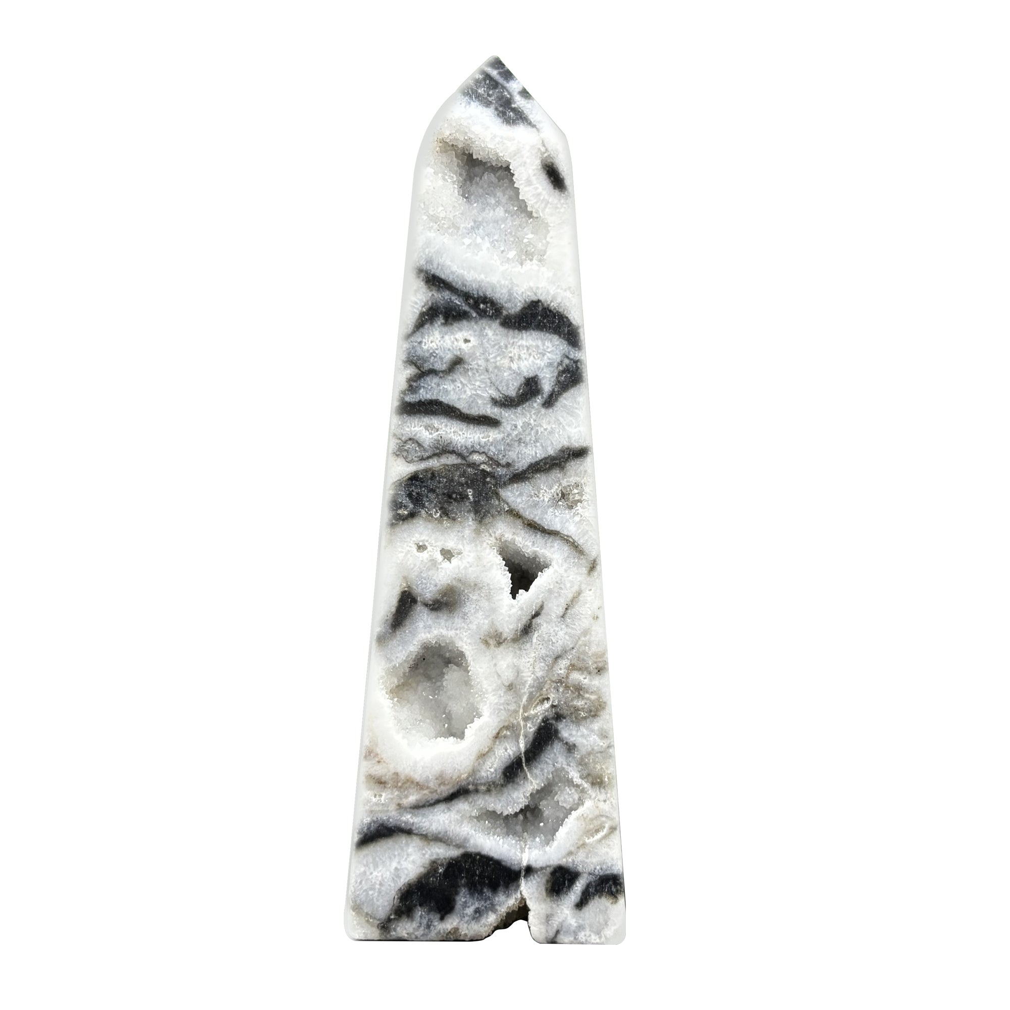 Natural Sphalerite Crystal Obelisk Tower - Polished Healing Stone for Grounding, Energy Boost & Spiritual Growth - Perfect for Meditation, Reiki, Yoga & Home Decor (RPO465)