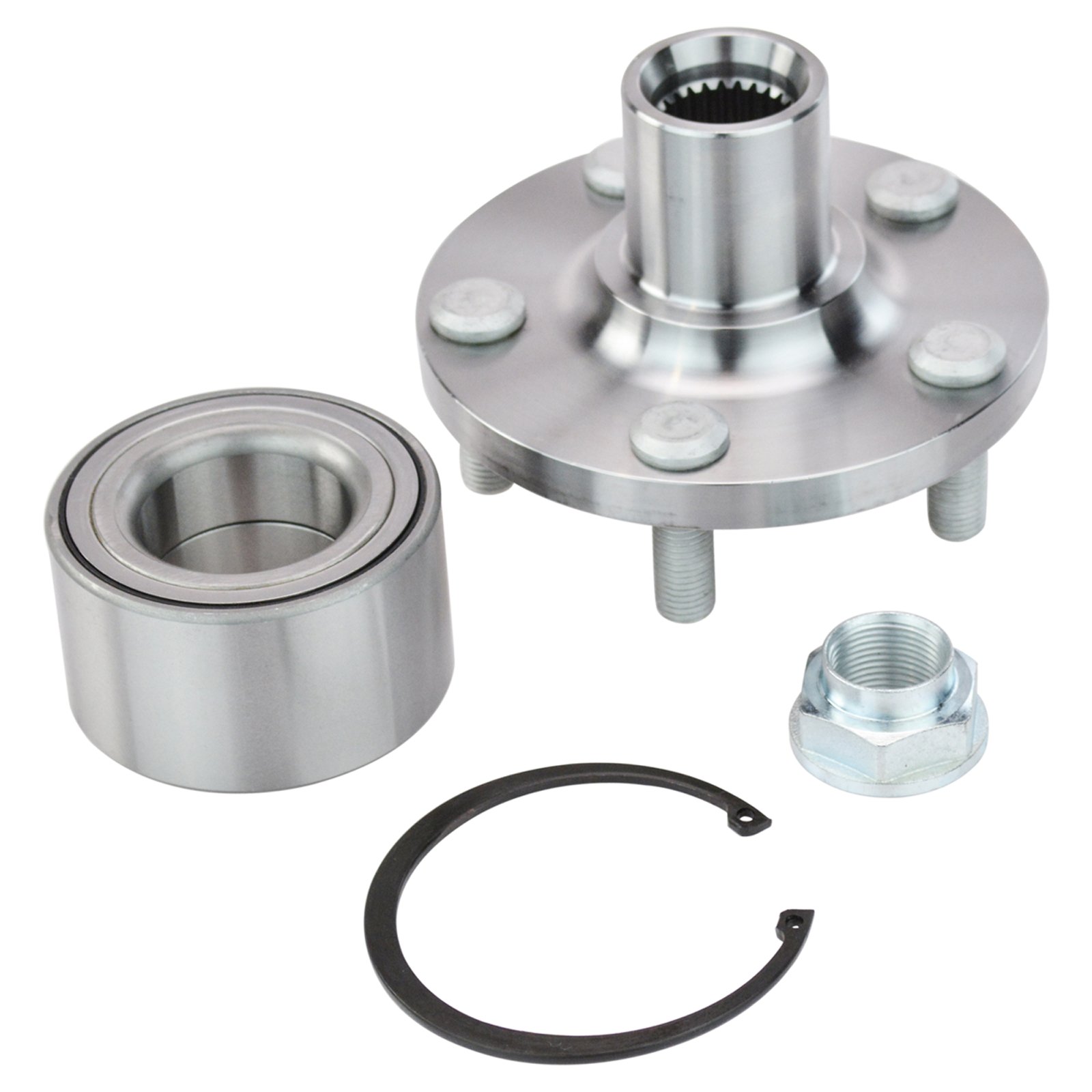 TRQ Front Wheel Bearing and Hub Assembly Pair - Compatible with Toyota Matrix, Celica, Corolla - Perfect for DIY Auto Repair & Smooth Ride Maintenance